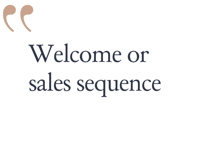 email marketing welcome squence